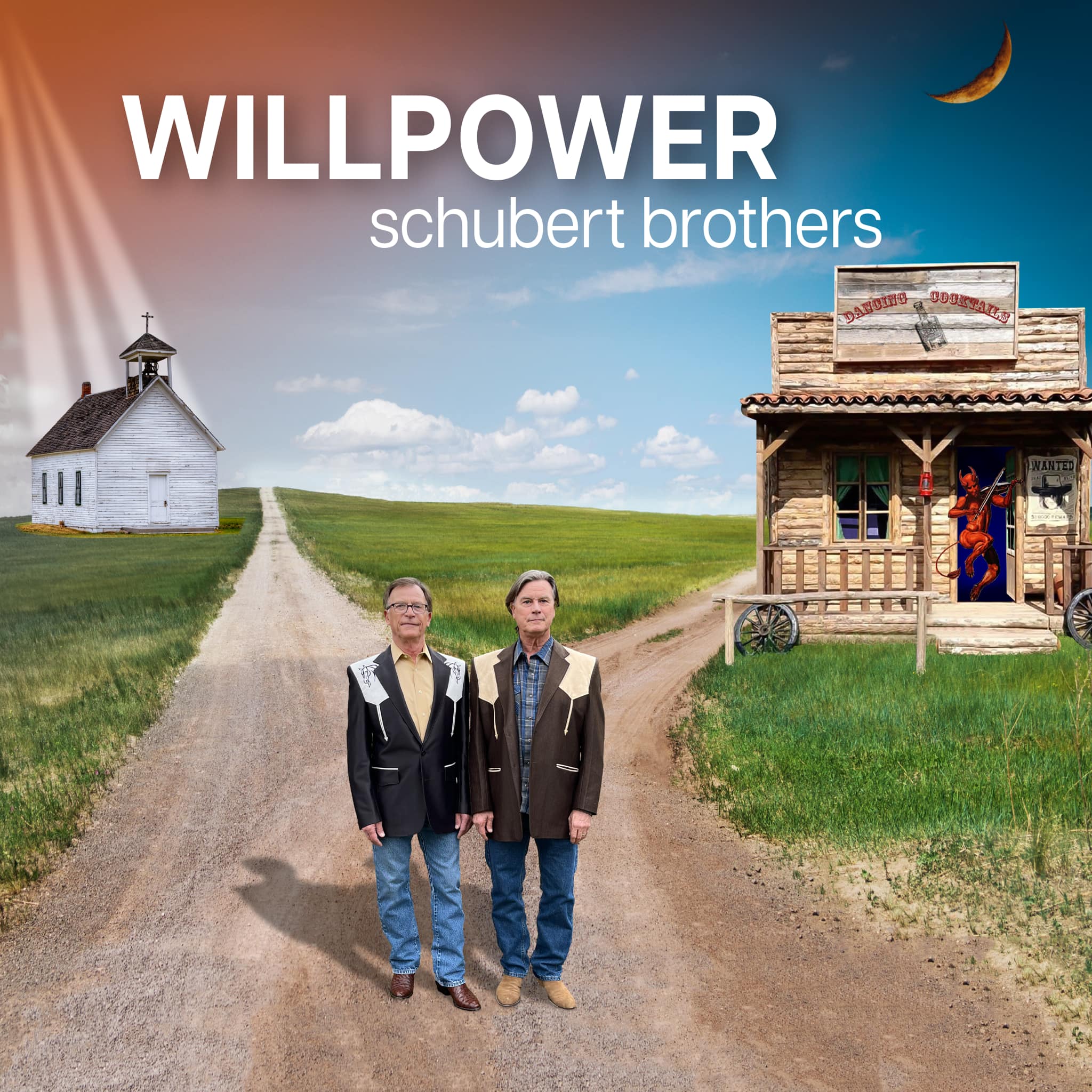 Photo of Jim and Will Schubert's new CD cover.